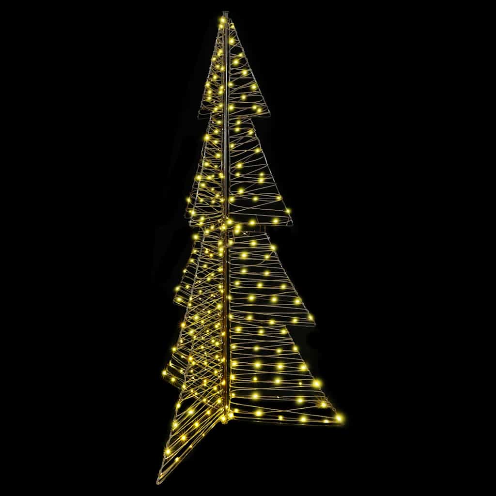 vidaXL Χριστουγεννιάτικο Δέντρο 240 LED Θερμό λευκό 180 cm Ρατάν