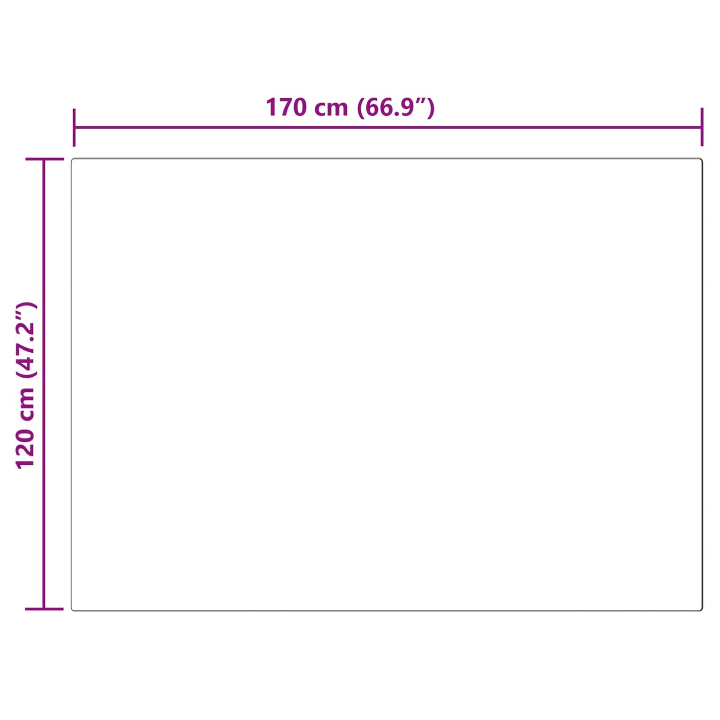 vidaXL Χαλί από τεχνητό πρόβειο δέρμα TAFALLA Λευκό 120 x 170 cm