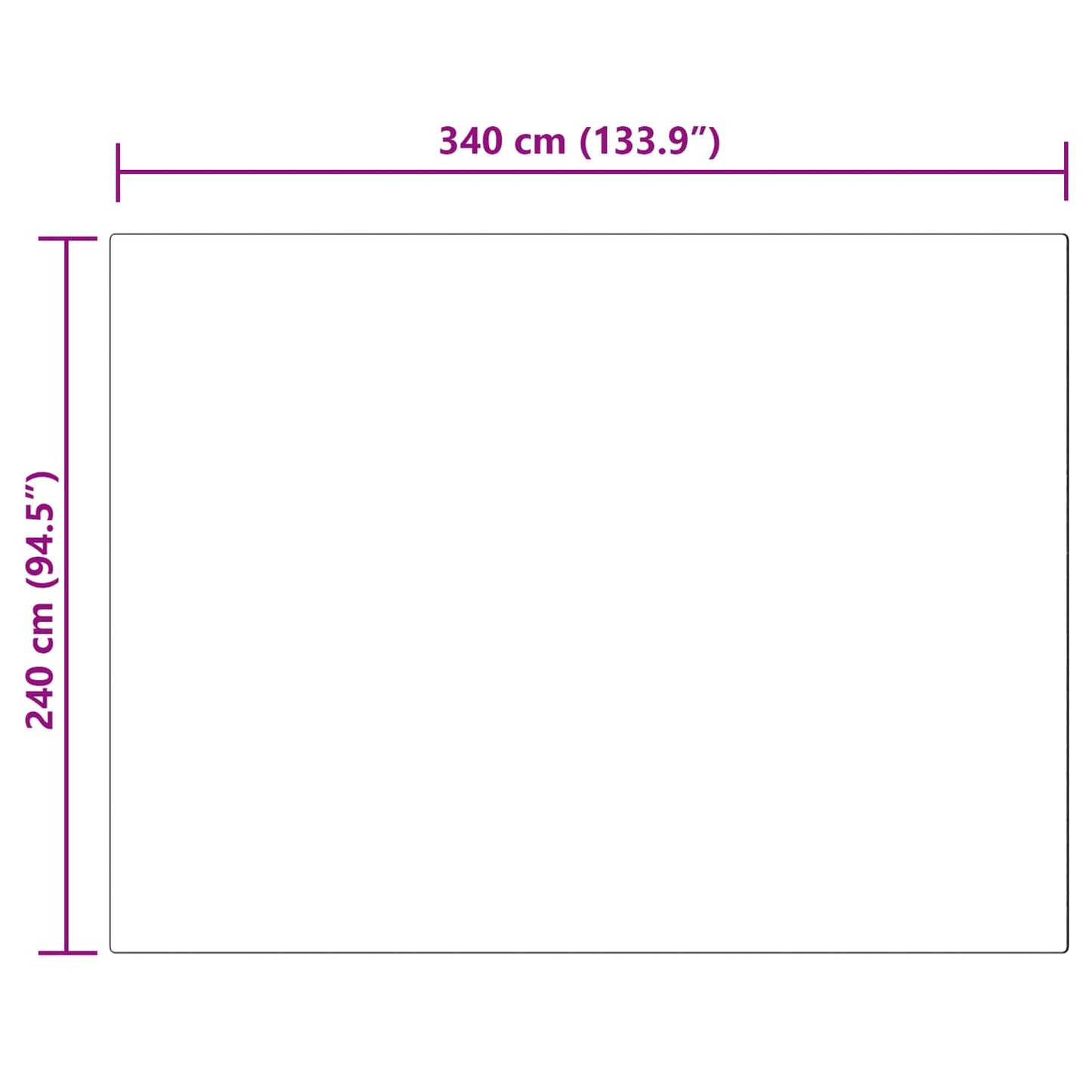 vidaXL Χαλί από τεχνητό πρόβειο δέρμα TAFALLA Λευκό 240 x 340 εκ.
