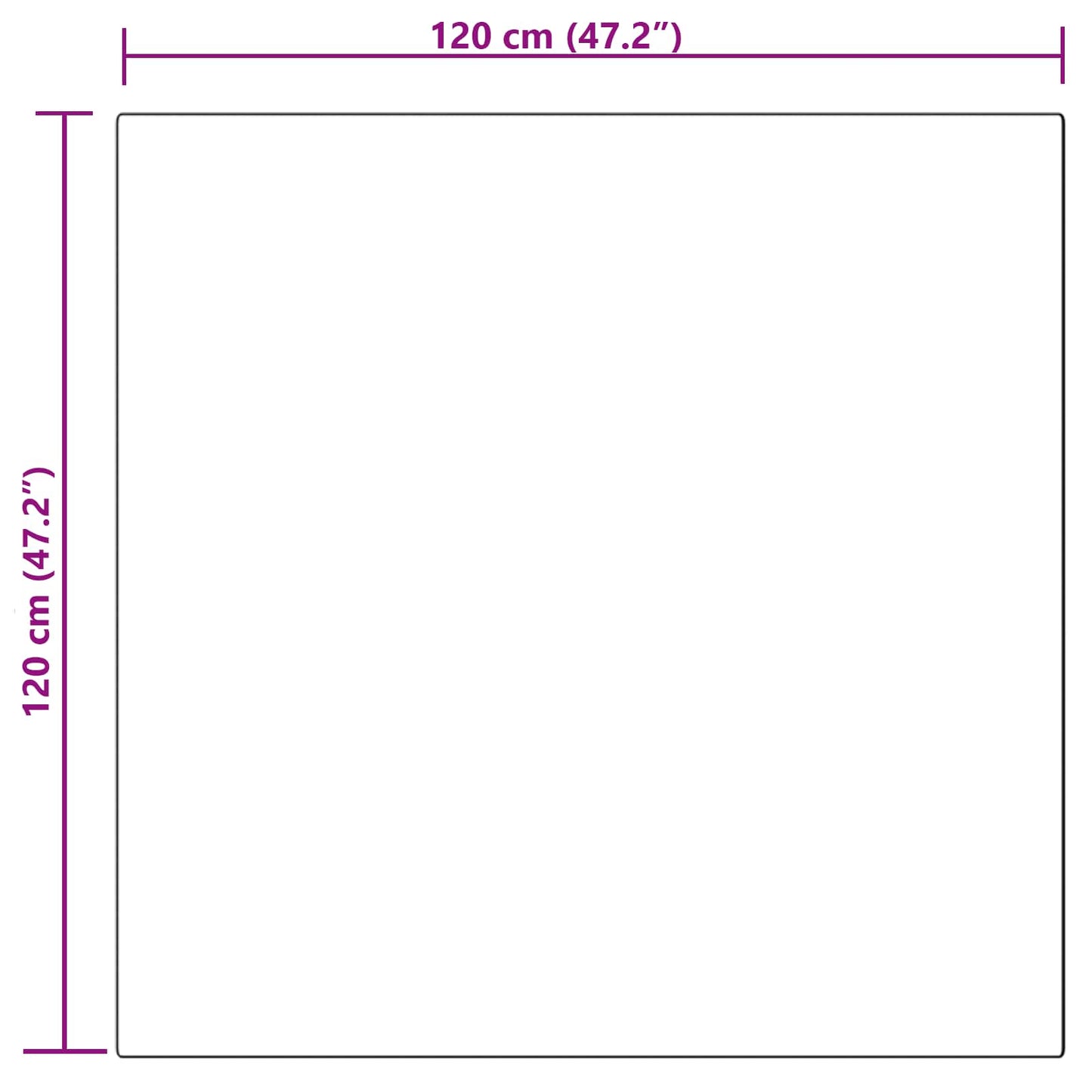 vidaXL Χαλί από τεχνητό πρόβειο δέρμα TAFALLA Λευκό 120 x 120 cm