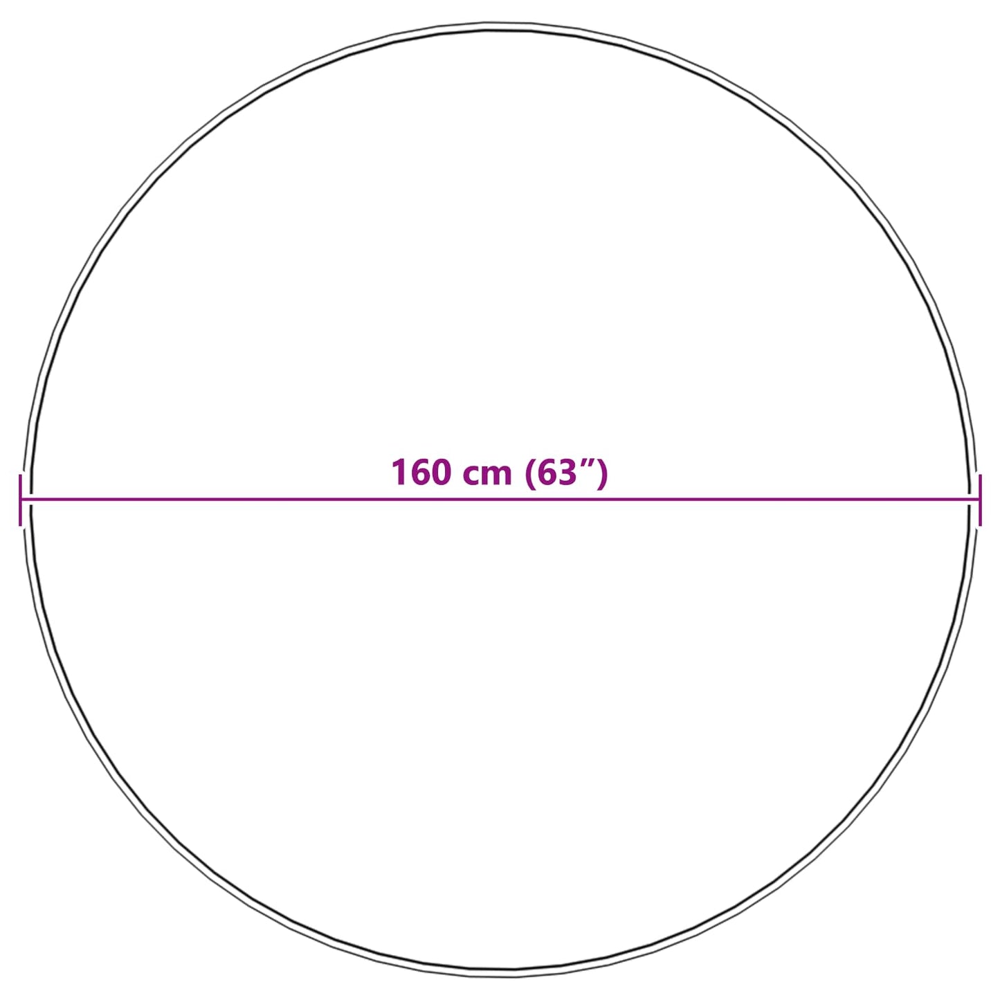 vidaXL Ψεύτικο Δέρμα Προβάτου Χαλί Tafalla Λευκό Ø 160 cm Πολυεστέρας