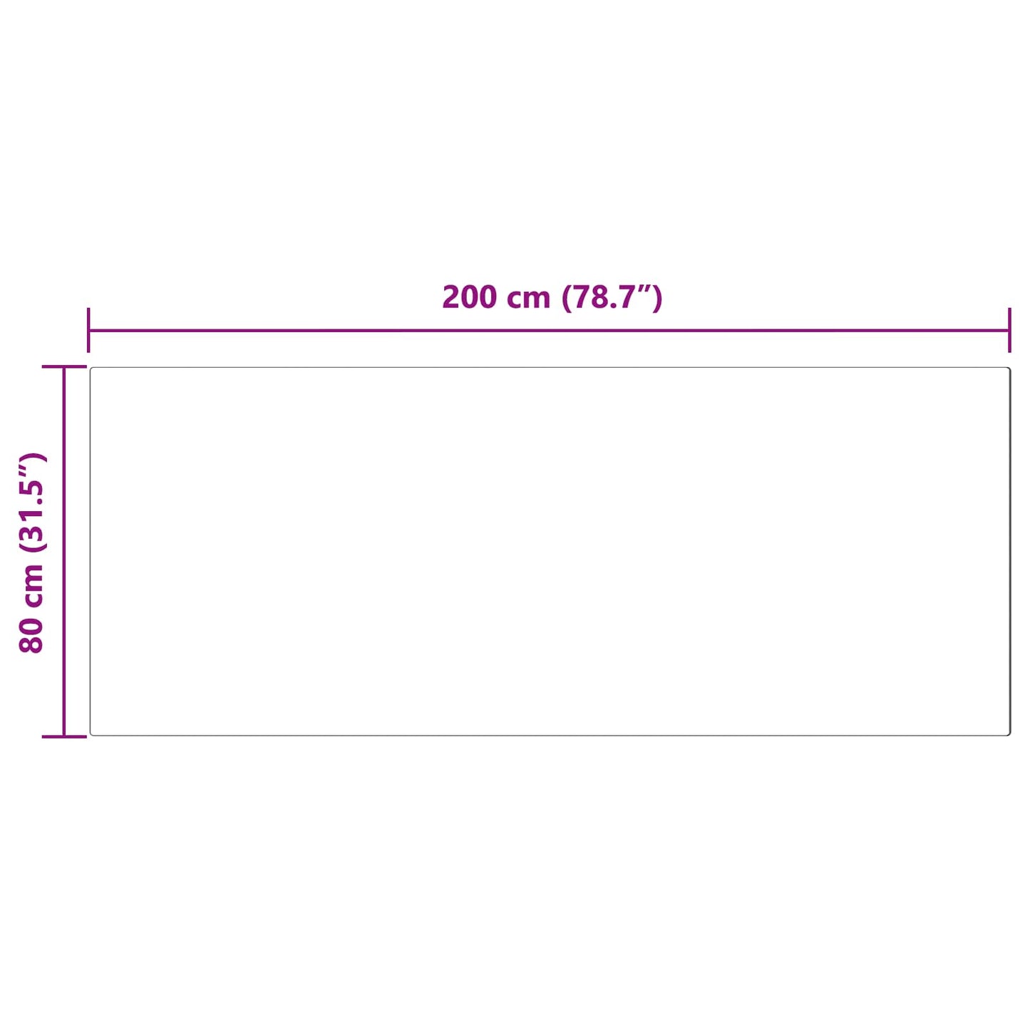 vidaXL Ψεύτικο Δέρμα Προβάτου Χαλί Tafalla Ανθρακί 80 x 200 cm