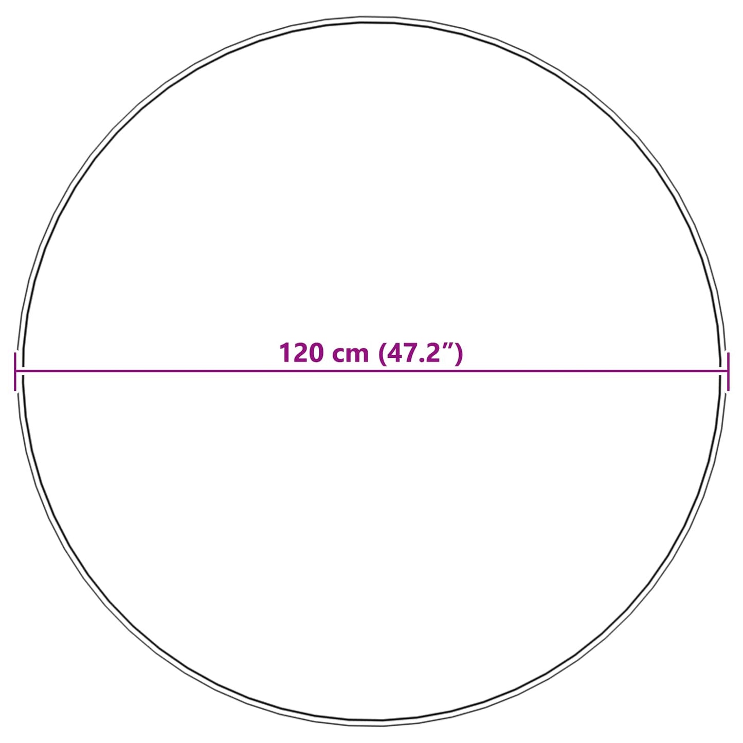 vidaXL Ψεύτικο Δέρμα Προβάτου Χαλί Tafalla Ανθρακί Ø 120 cm