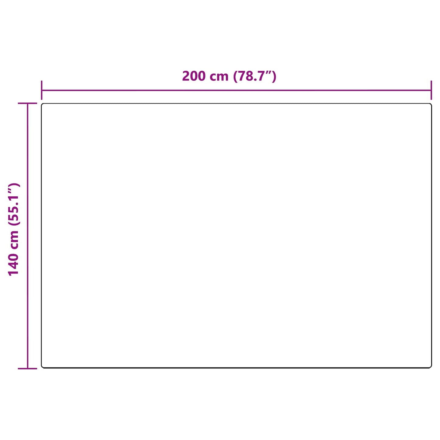 vidaXL Χαλιά Ψεύτικου Κουνελιού Olite Λευκό 140 x 200 cm Πολυεστέρας