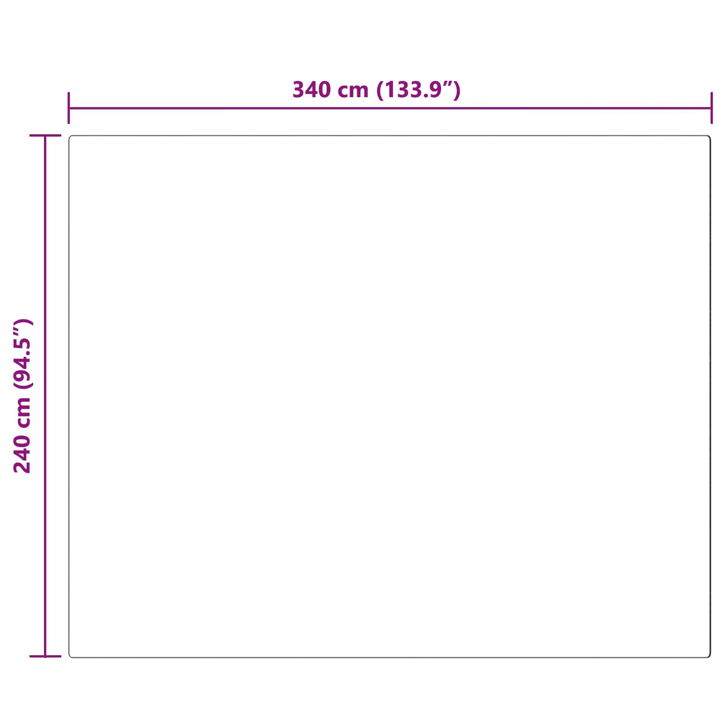 vidaXL Χαλιά Ψεύτικου Κουνελιού Olite Λευκό 240 x 340 εκ. Πολυεστέρας