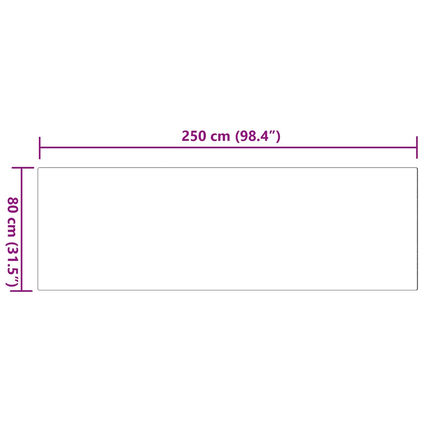 vidaXL Χαλιά Ψεύτικου Κουνελιού Olite Γκρι 80 x 250 cm Πολυεστέρας
