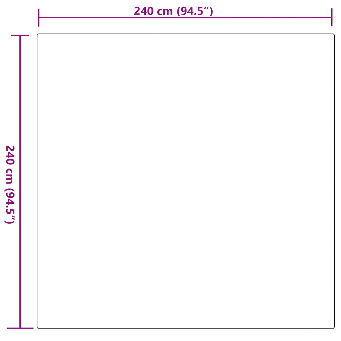 vidaXL Χαλιά Ψεύτικου Κουνελιού Olite Ροζ 240 x 240 cm Πολυεστέρας
