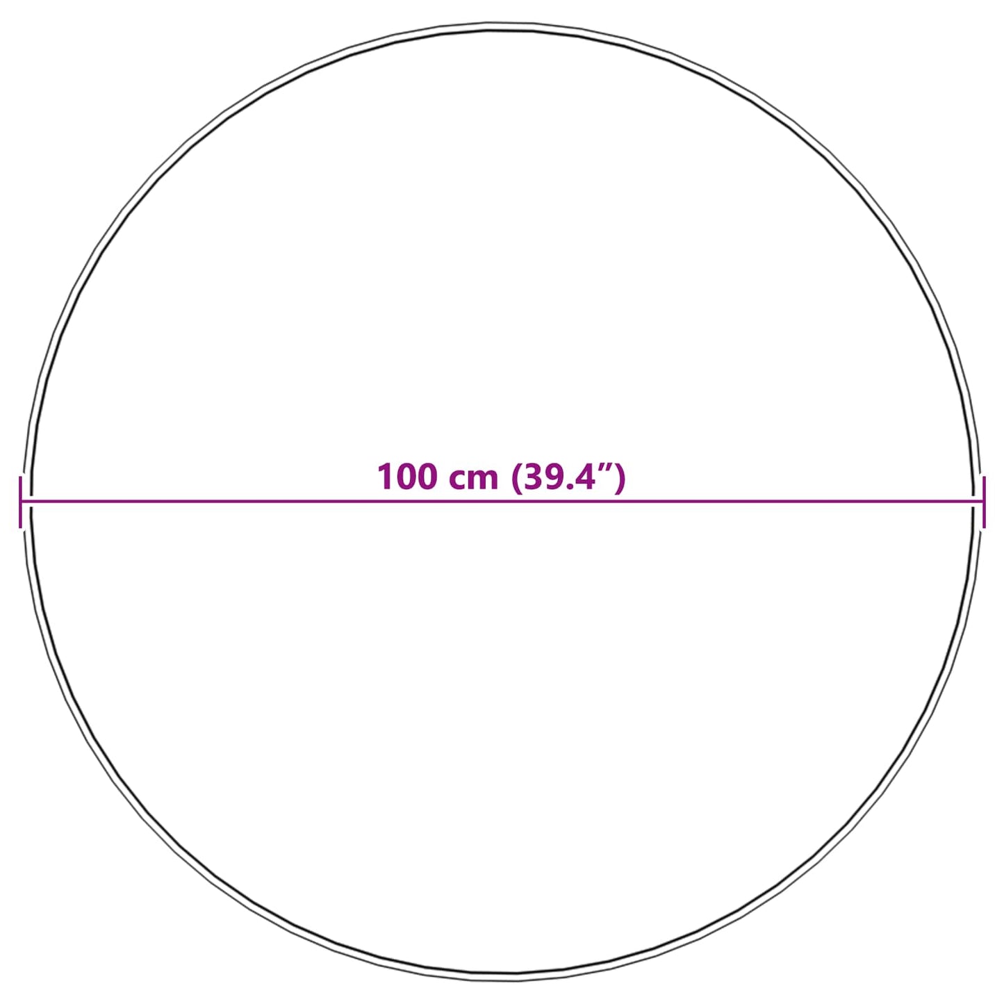 vidaXL Χαλιά Ψεύτικου Κουνελιού Olite Ροζ Ø 100 εκ. Πολυεστέρας