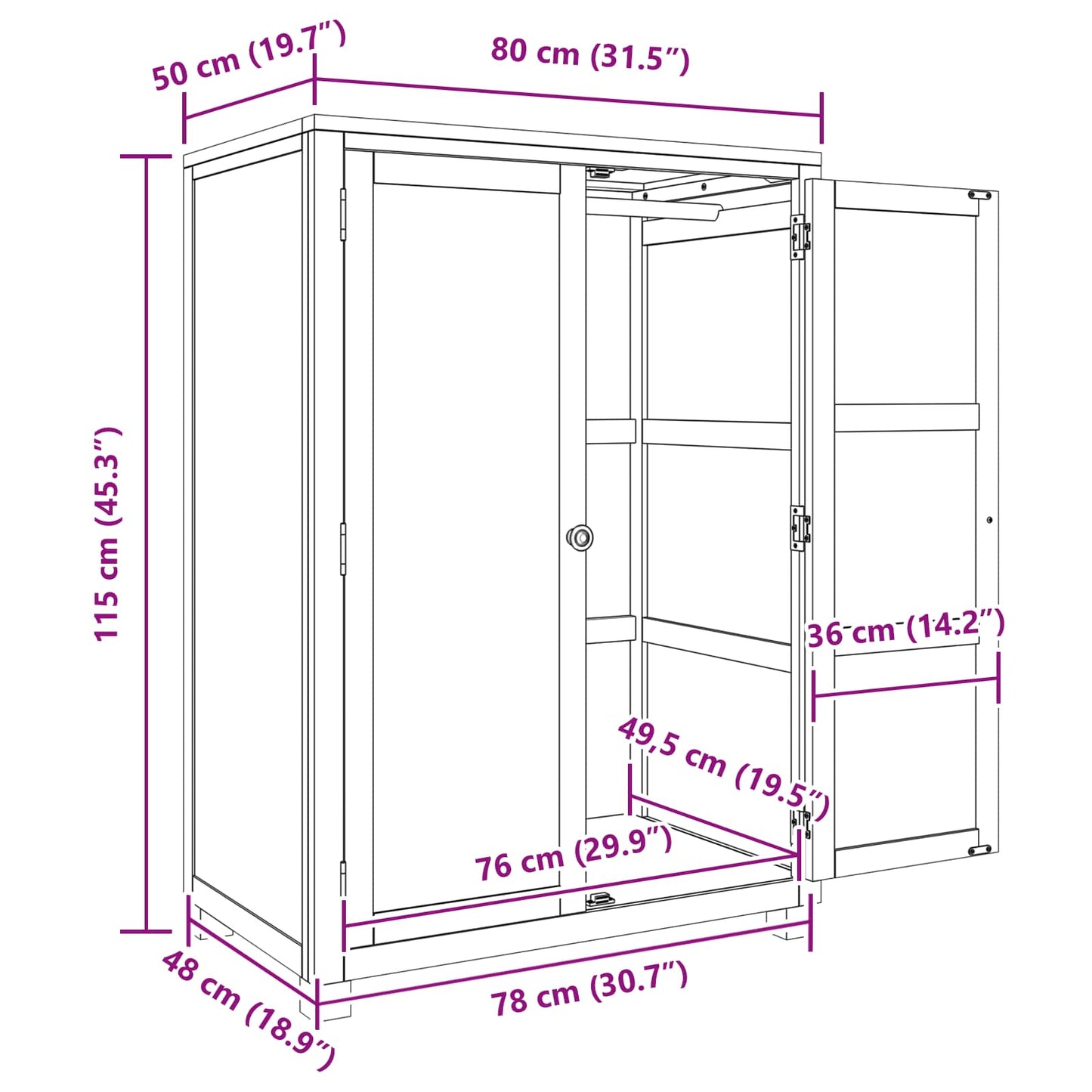 vidaXL Ντουλάπι με αποθήκευση με πόρτα Καφέ Επεξεργασμένο ξύλο