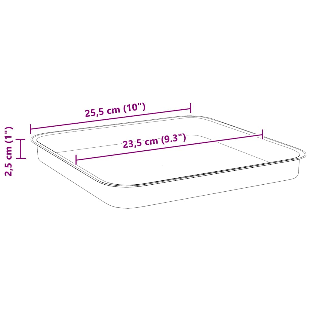 vidaXL Τετραγωνικός Δίσκος Λουλουδιών 6 pcs Κεραμιδί Πλαστικό