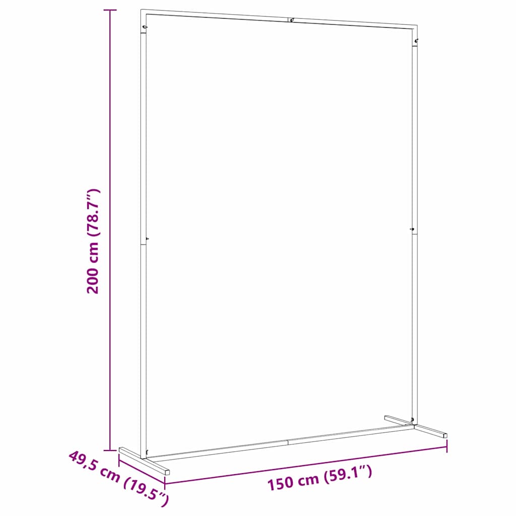vidaXL Αψίδα Γάμου Χρυσό 150 x 49,5 x 200 εκ Ατσάλι