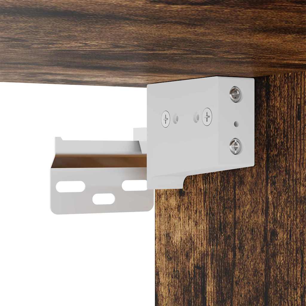 vidaXL Σετ Επίπλων Μπάνιου 4 pcs Καπνιστό Δρύς Επεξεργασμένο ξύλο