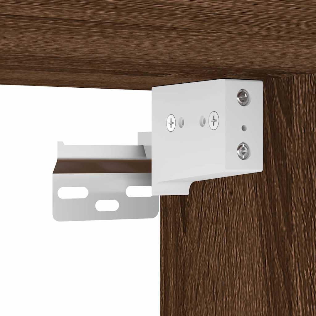 vidaXL Σετ Επίπλων Μπάνιου με ράφι 4 pcs Καφέ δρυς Επεξεργασμένο ξύλο