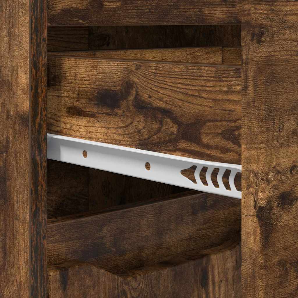 vidaXL Σετ Επίπλων Μπάνιου 3 pcs Καπνιστό Δρύς Επεξεργασμένο ξύλο