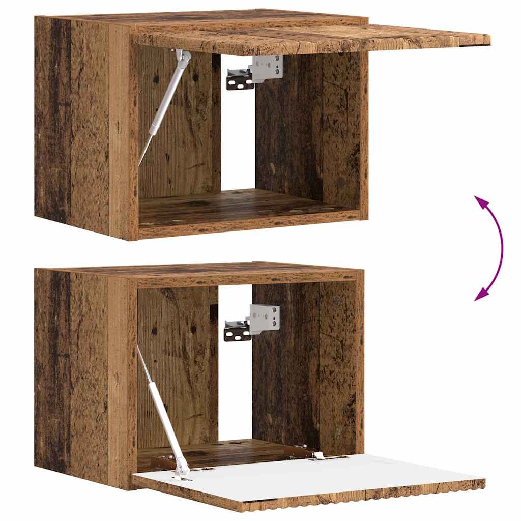 vidaXL Ντουλάπι Τηλεόρασης Τοίχου 39 x 31 x 29,5 εκ Παλιό Ξύλο