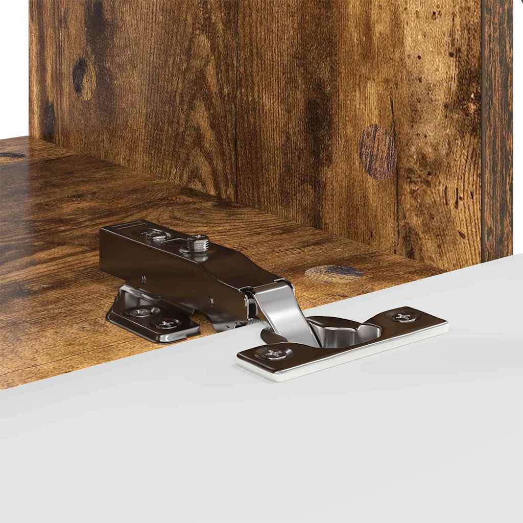 vidaXL Ντουλάπι Τηλεόρασης Τοίχου Επιτοίχιο 2 pcs Καπνιστό Δρύς