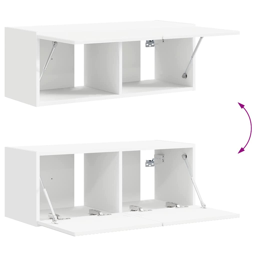 vidaXL Ντουλάπι Τηλεόρασης Τοίχου 78,5 x 31 x 29,5 εκ Λευκό