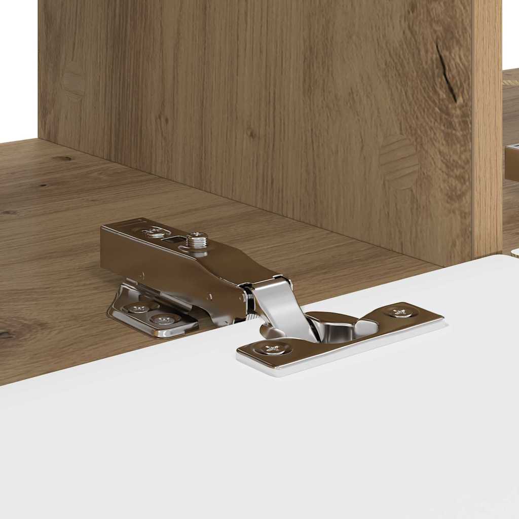 vidaXL Ντουλάπι Τηλεόρασης Τοίχου 2 pcs Καρυδιά Χειροποίητης Εργασίας