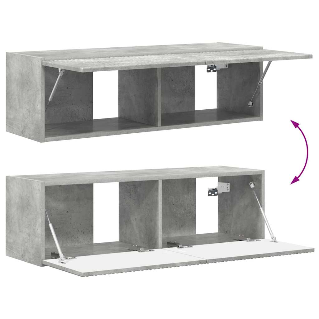 vidaXL Ντουλάπι Τηλεόρασης Τοίχου 98 x 31 x 29,5 εκ Σκυρόδεμα