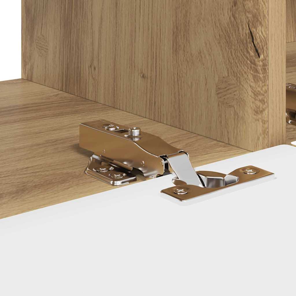 vidaXL Ντουλάπι Τηλεόρασης Τοίχου 2 pcs Καρυδιά Χειροποίητης Εργασίας