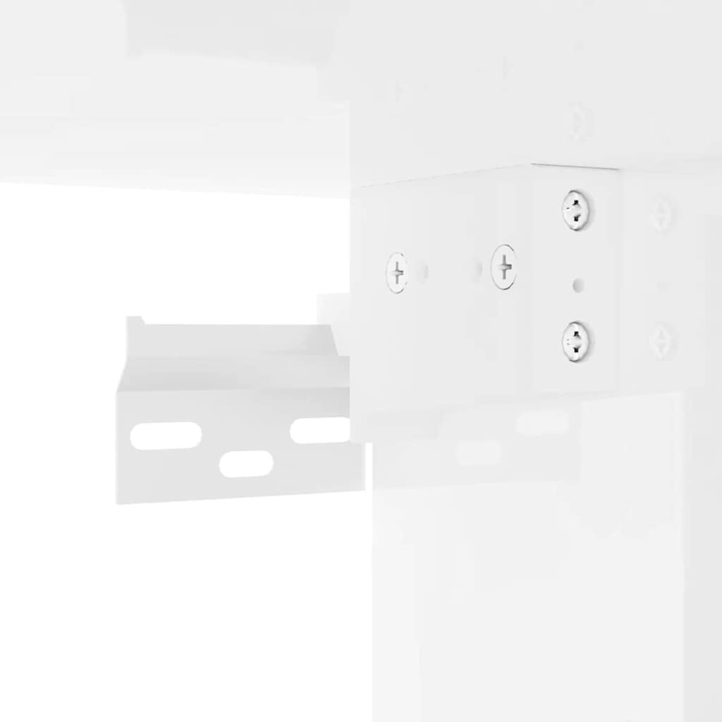 vidaXL Ντουλάπι Τηλεόρασης Τοίχου Λαμπερό Λευκό 30 x 31 x 60 εκ