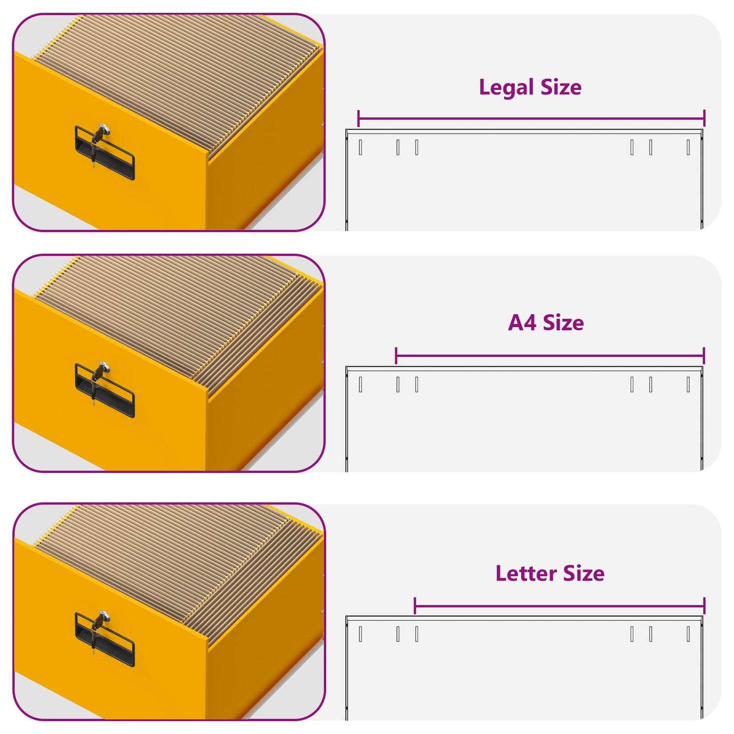 vidaXL Ντουλάπα Αρχείων με συρτάρι Χαμομηλί κίτρινο 44 x 50 x 106.5 εκ