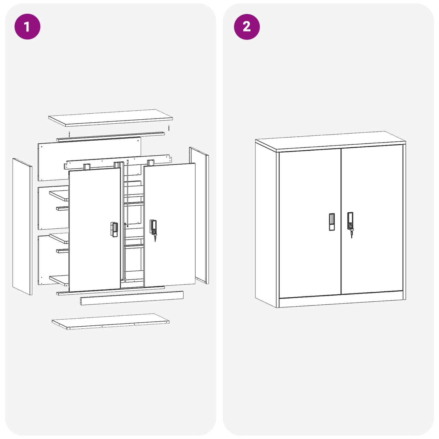 vidaXL Ντουλάπι αποθήκευσης Μαύρο 90 x 40 x 105 cm Ατσάλι