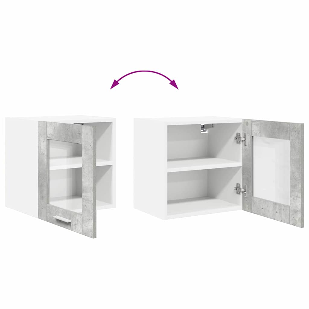 vidaXL Κρεμαστό ντουλάπι με ράφι Riga Σκυρόδεμα Γκρι 40 x 31 x 40 εκ.