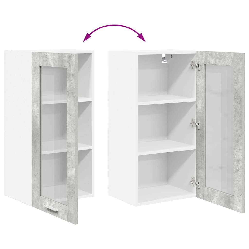 vidaXL Κρεμαστό ντουλάπι Σκυρόδεμα Γκρι 40 x 31 x 80 εκ.