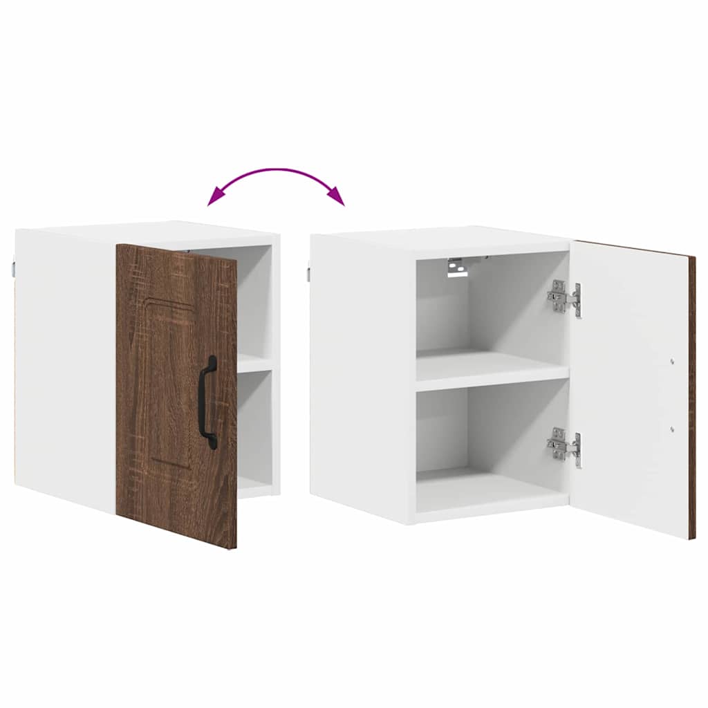 vidaXL Κρεμαστό ντουλάπι κουζίνας με ράφι Καφέ δρυς 30 x 31 x 40 εκ.