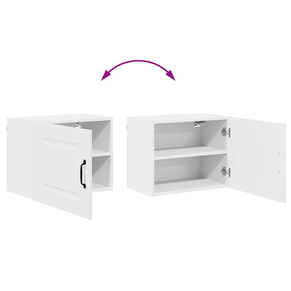 vidaXL Κρεμαστό ντουλάπι κουζίνας με ράφι Λευκό 50 x 31 x 40 εκ.