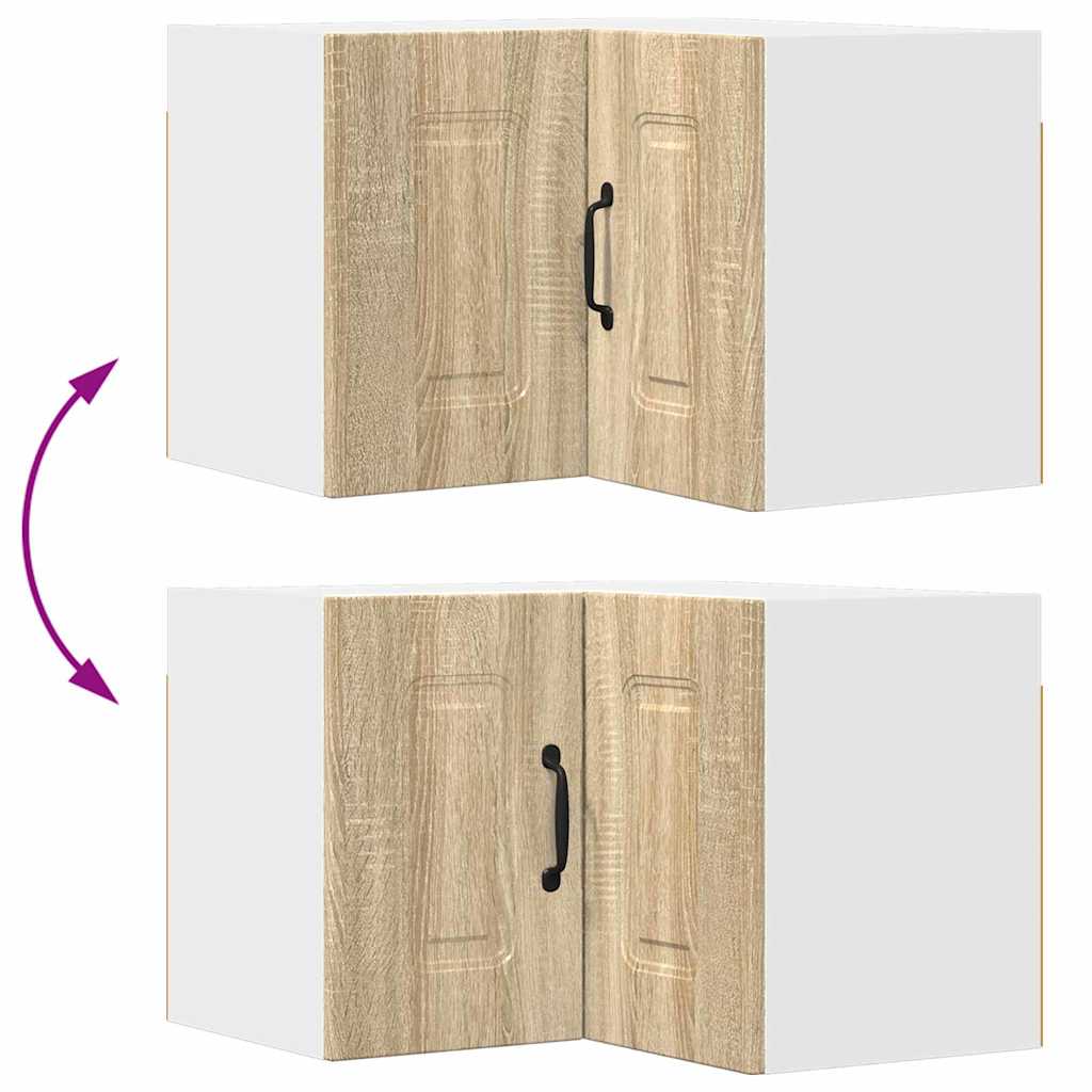 vidaXL Κρεμαστό ντουλάπι κουζίνας με ράφι Δρύς Sonoma 57 x 57 x 40 εκ.