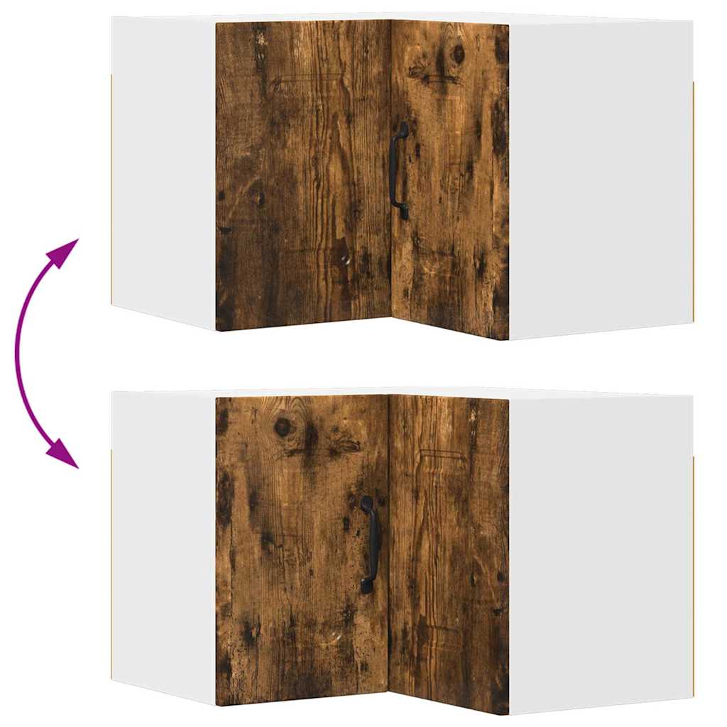 vidaXL Κρεμαστό ντουλάπι κουζίνας Καπνιστό Δρύς 57 x 57 x 40 εκ.