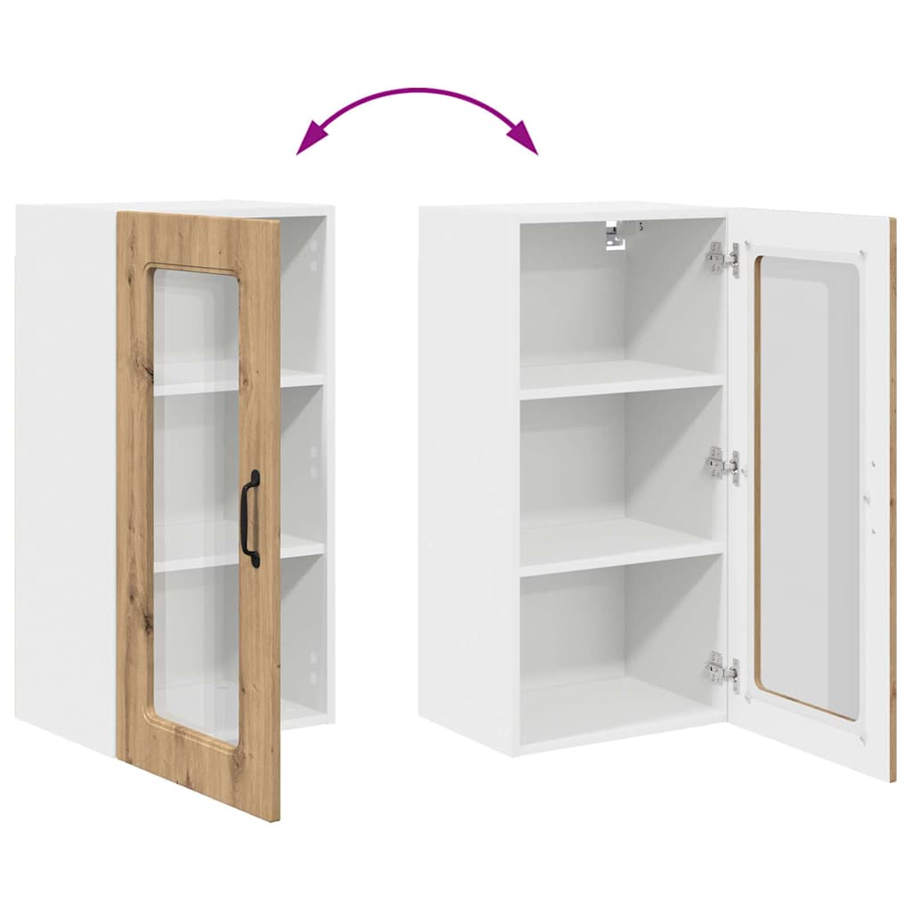 vidaXL Κρεμαστό ντουλάπι κουζίνας με ράφι Artisan Oak 40 x 31 x 80 εκ.