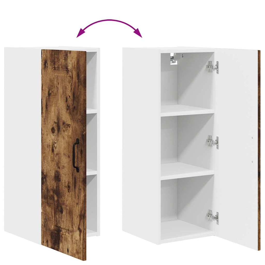 vidaXL Κρεμαστό ντουλάπι κουζίνας Καπνιστό Δρύς 30 x 31 x 80 εκ.