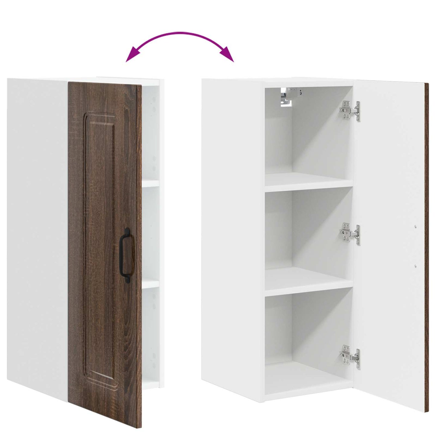 vidaXL Πάνελ πλυντηρίου πιάτων Kalmar Καφέ δρυς 30 x 31 x 80 εκ.