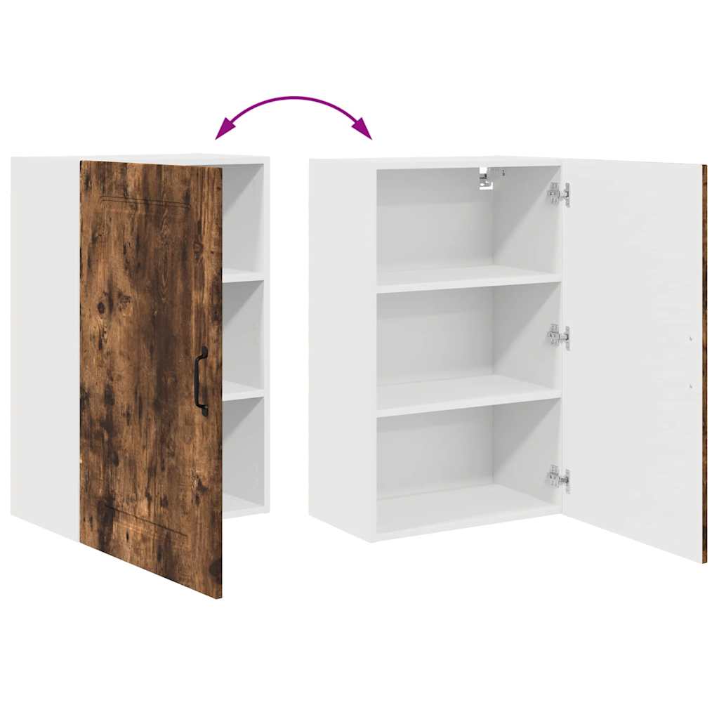 vidaXL Κρεμαστό ντουλάπι κουζίνας Καπνιστό Δρύς 50 x 31 x 80 εκ.