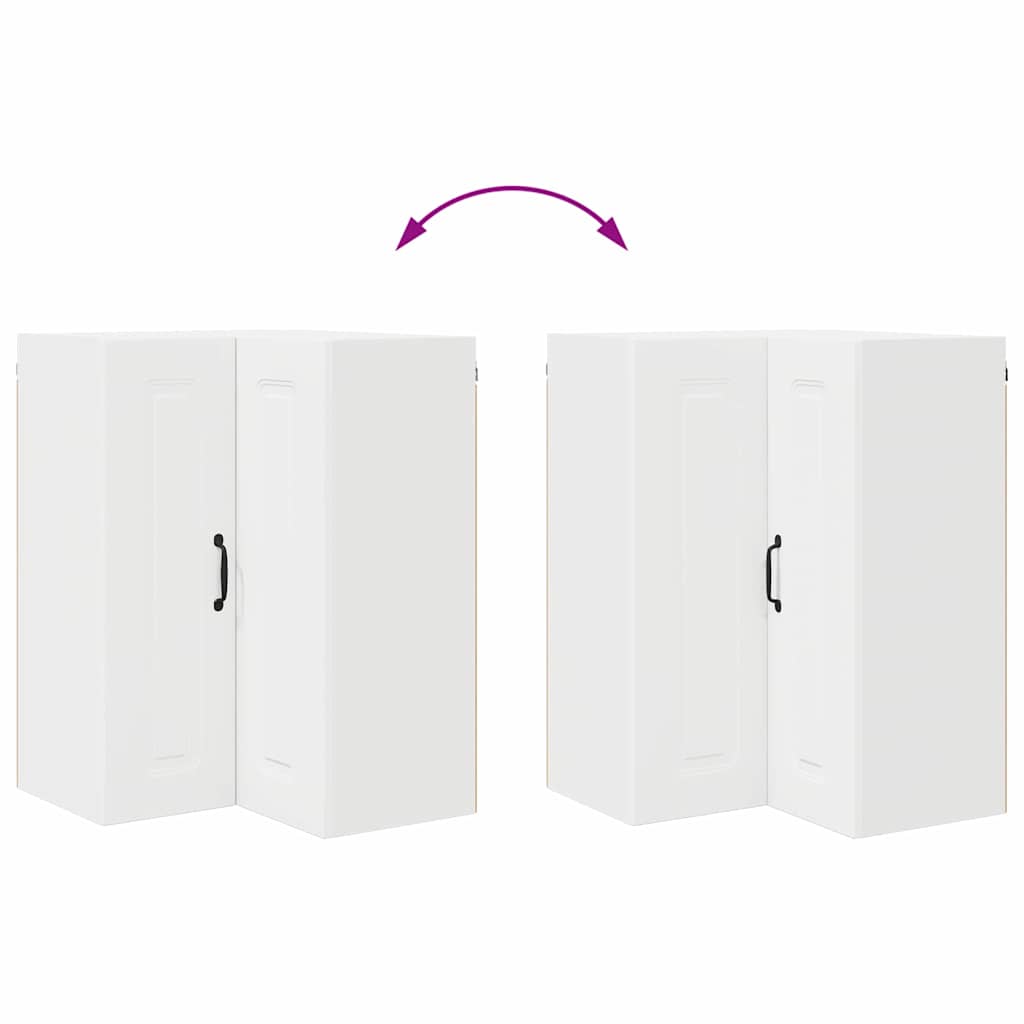 vidaXL Κρεμαστό ντουλάπι κουζίνας με ράφι Λευκό 57 x 57 x 80 εκ.