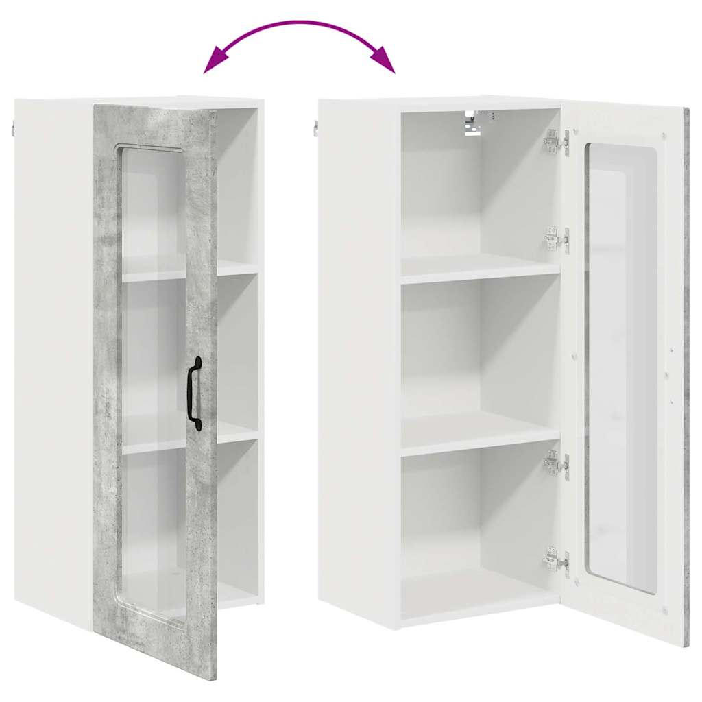 vidaXL Κρεμαστό ντουλάπι κουζίνας Σκυρόδεμα Γκρι 40 x 31 x 100 εκ.