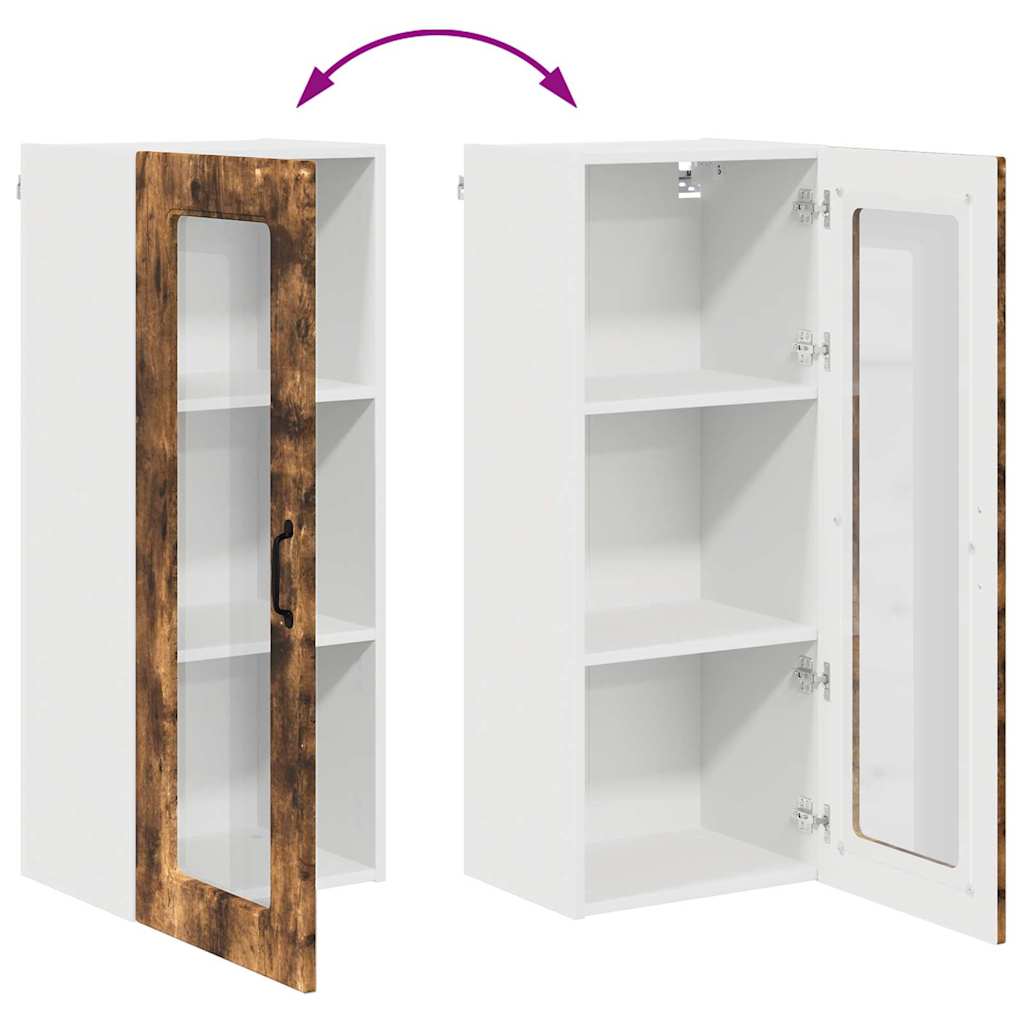 vidaXL Κρεμαστό ντουλάπι κουζίνας Καπνιστό Δρύς 40 x 31 x 100 εκ.