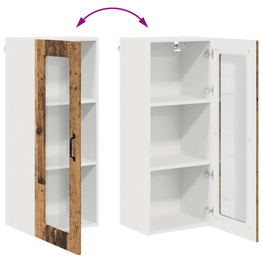 vidaXL Κρεμαστό ντουλάπι κουζίνας με ράφι Παλιό Ξύλο 40 x 31 x 100 εκ.