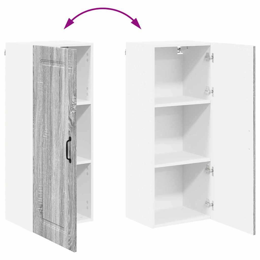 vidaXL Κρεμαστό ντουλάπι κουζίνας Γκρίζο Σονομα 40 x 31 x 100 εκ.