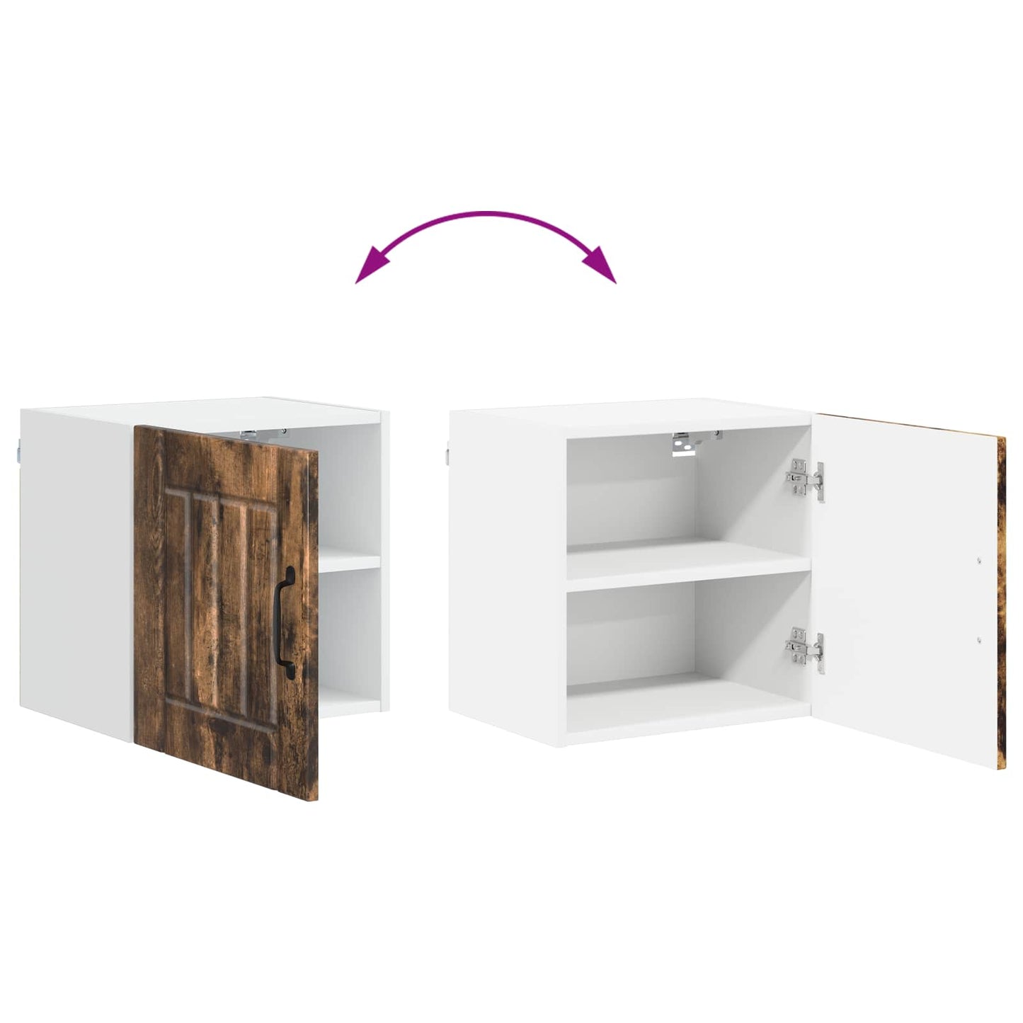 vidaXL Ντουλάπα Τοίχου LUCCA 2 pcs Καπνισμένο Ξύλο Δρυός