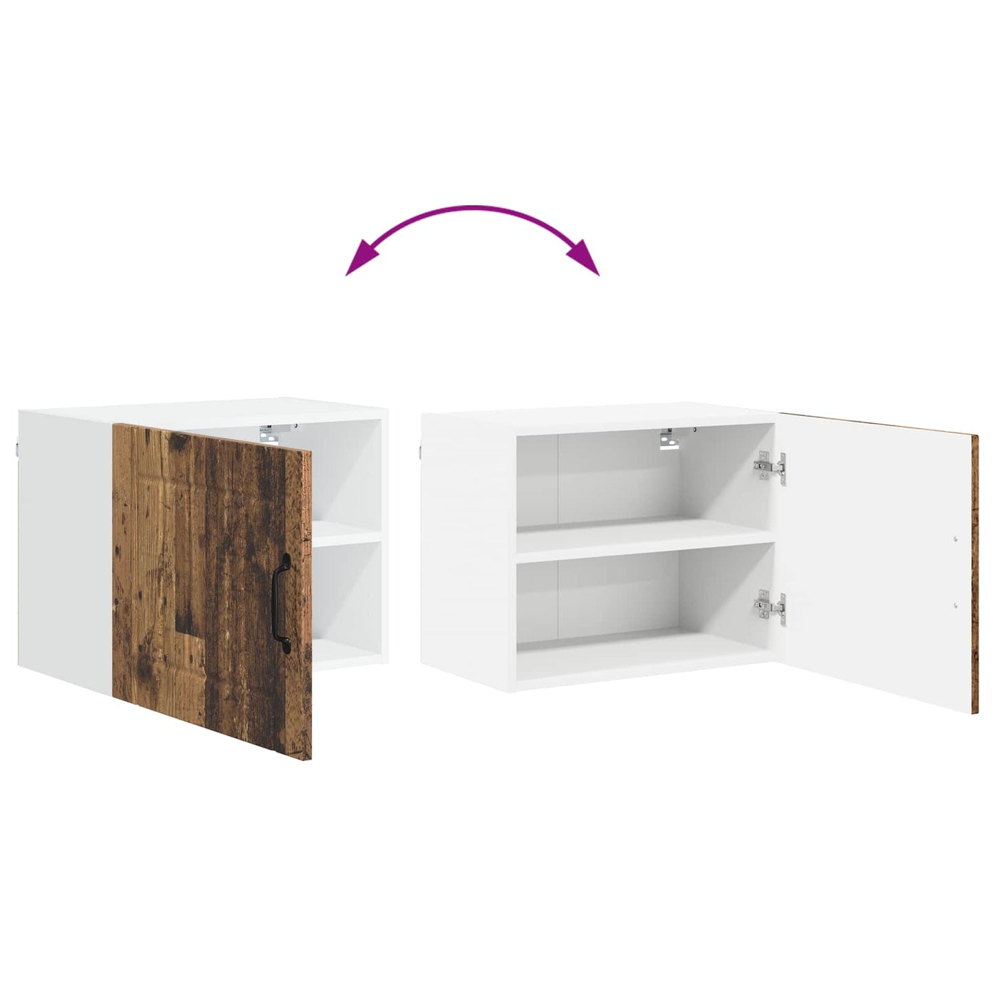 vidaXL Ντουλάπα Κουζίνας Παλιό ξύλο 50 x 31 x 40 εκ.