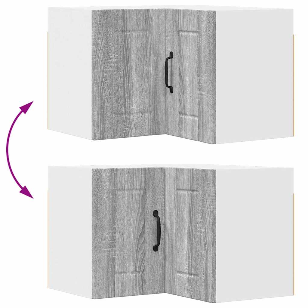 vidaXL Κρεμαστό ντουλάπι κουζίνας Γκρίζο Σονομα 57 x 57 x 40 εκ.