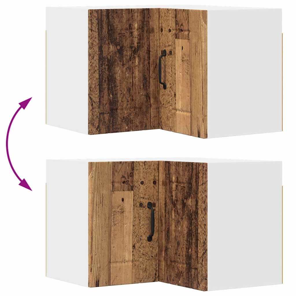 vidaXL Κρεμαστό ντουλάπι κουζίνας με ράφι Παλιό Ξύλο 57 x 57 x 40 εκ.