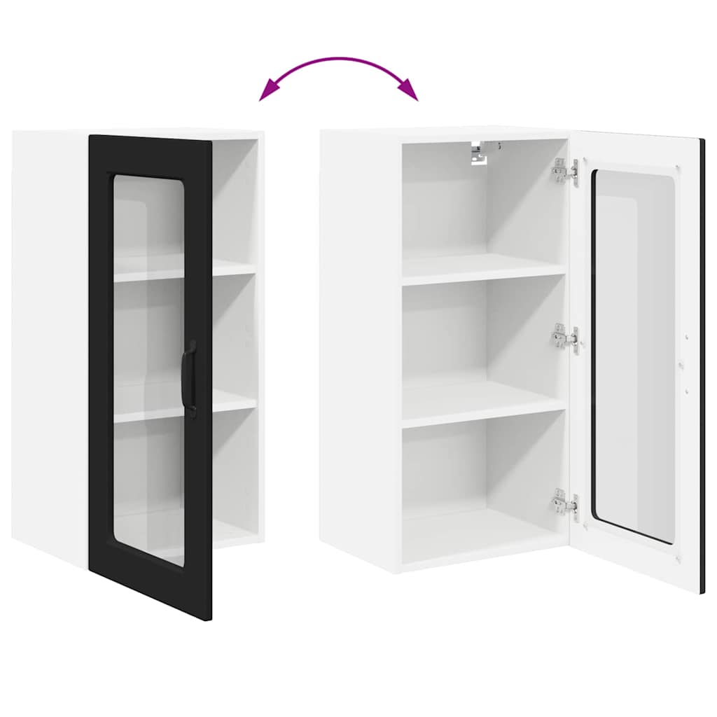 vidaXL Ντουλάπα Κουζίνας Μαύρο 40 x 31 x 80 εκ. Επεξεργασμένο ξύλο