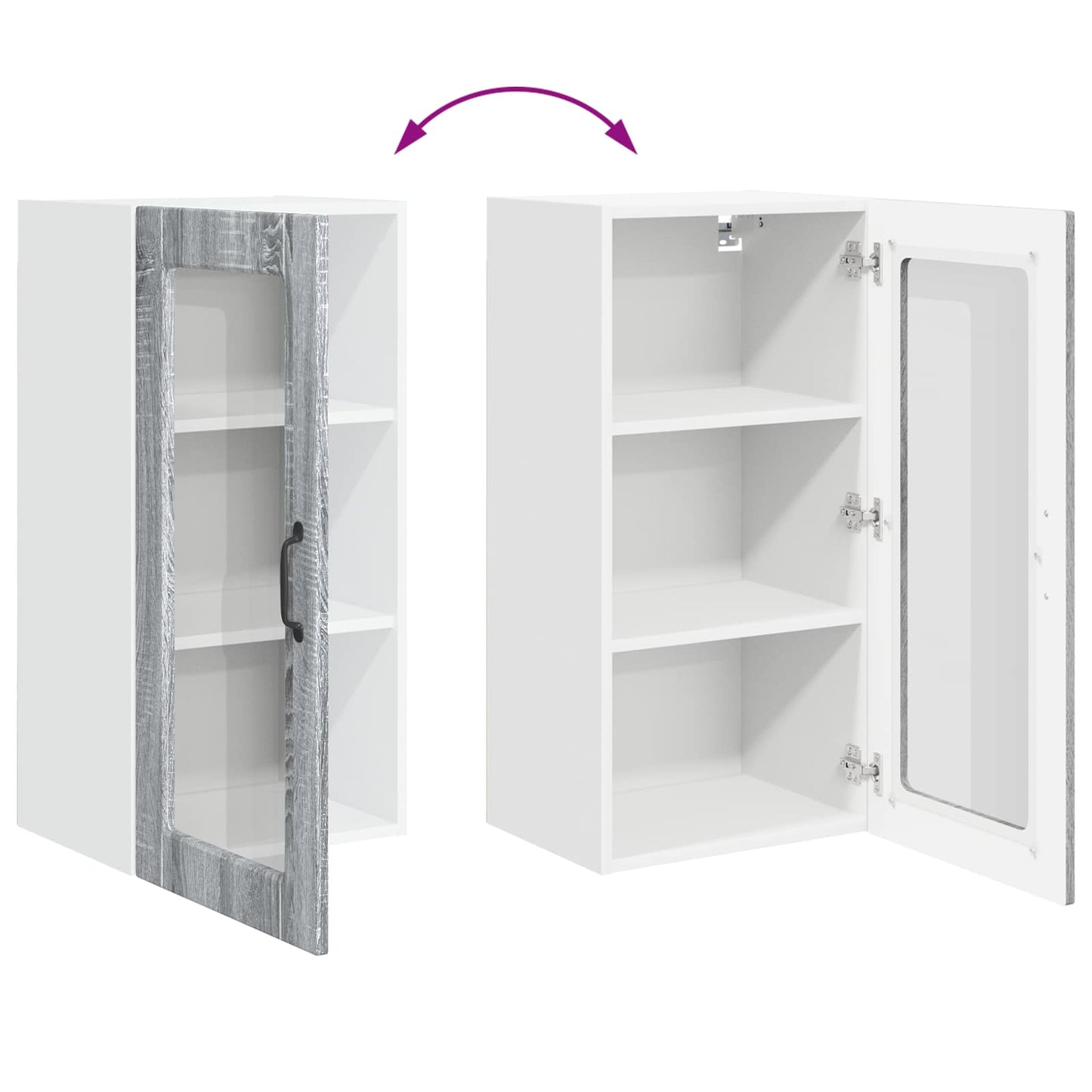 vidaXL Πάνελ πλυντηρίου πιάτων Lucca Γκρι Sonoma 40 x 31 x 80 εκ.