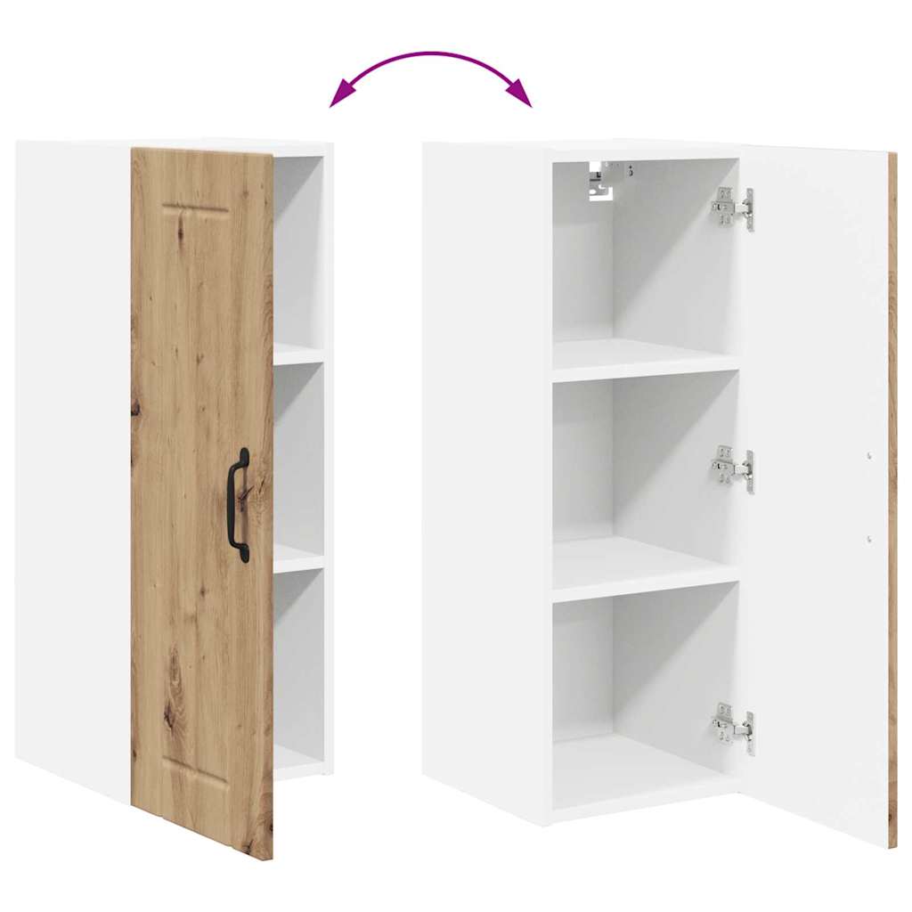 vidaXL Κρεμαστό ντουλάπι κουζίνας artisan δρυς 30 x 31 x 80 εκ.