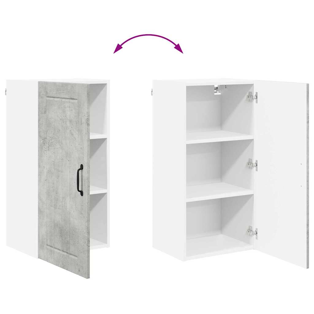 vidaXL Κρεμαστό ντουλάπι κουζίνας Σκυρόδεμα Γκρι 40 x 31 x 80 εκ.